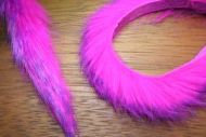 1/4" Two Toned Magnum Rabbit Zonker Strips Purple /Flo.Fuchsia